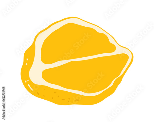 Lemon icon. illustration of a lemon, citrus fruit, mandarin