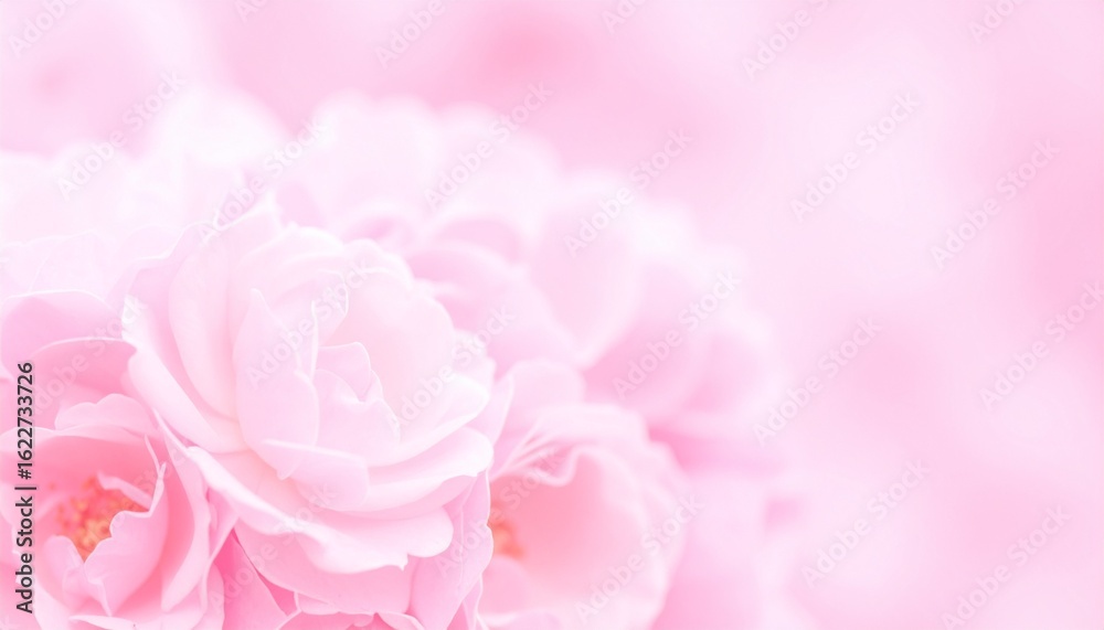 Naklejka premium Soft Pink Rose Bouquet: A Gentle Floral Abstraction