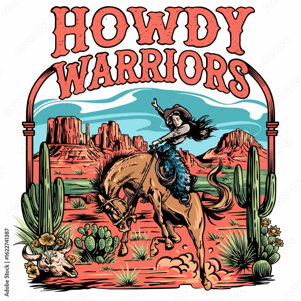 Obraz premium Western rodeo vintage 