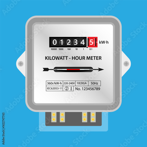 Electric Meter Power Meter illustration vector