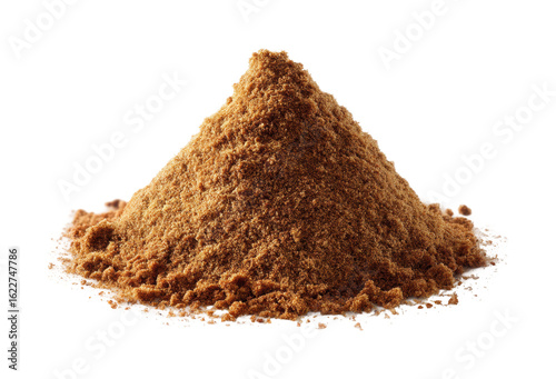 Fototapeta Naklejka Na Ścianę i Meble -  Exploring culinary uses of brown spice powder kitchen food flavor isolated on transparent background, png