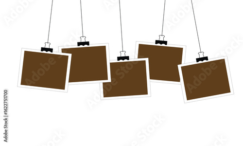 Photo frame icon set. vector illustration