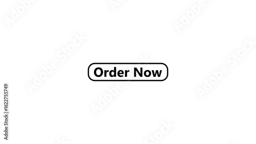 order now button with shopping cart icon on background 
