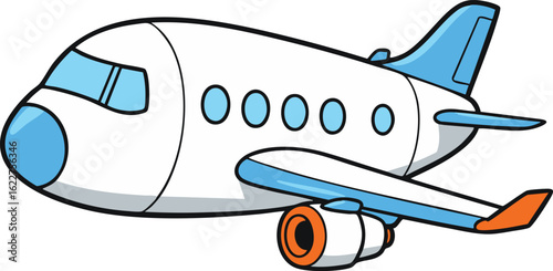 Cartoon Passenger Airplane