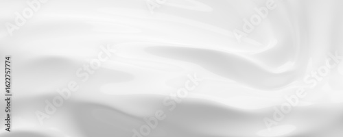 White cosmetic cream background with copy space 3D render