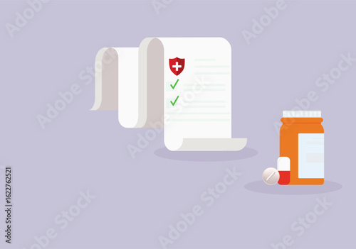 medicine bottle and prescription
