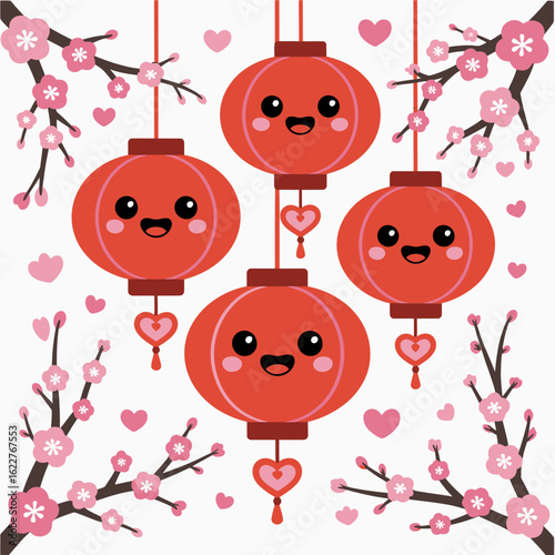 Lovebird couple vector illustration, heart and flower accent, romantic poster greeting card, creative design for tshirt