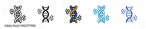 Dna Helix  Icon Set Multiple Style Collection