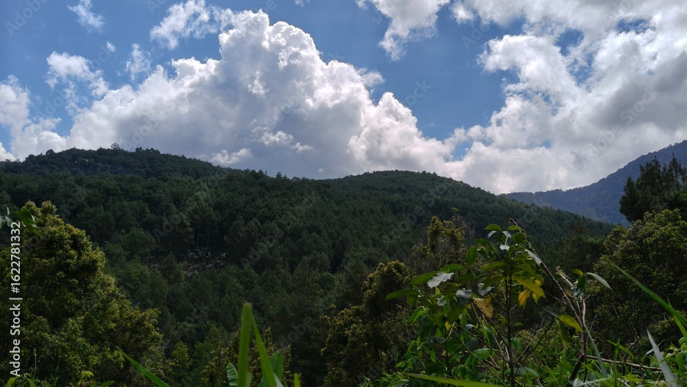Fototapeta premium clouds over the mountains