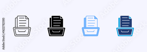Record Keeping Icon Set Multiple Style Collection