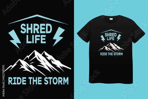 Snowboarding t-shirt design. Vector vintage illustration.