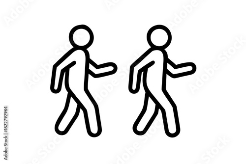 Bird's Eye View Silhouette of a Person Walking with a Cane vector