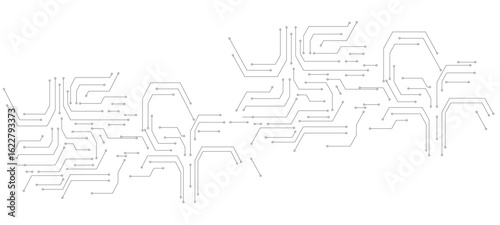 Transparent PNG available
Technology circuit diagram on white background.High tech circuit board connection system.Vector abstract technology