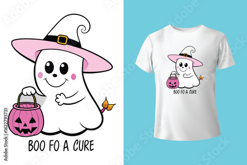 Cute Boo Jee Ghost Halloween Leopard Ghost Coffee Womens T-Shirt