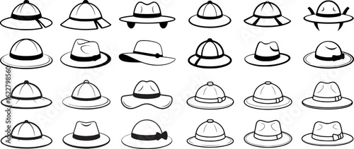 Diverse collection of safari and fedora hats safari hats headwear