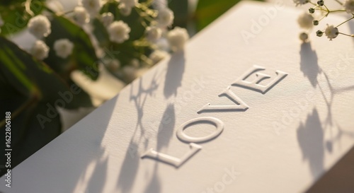 Romantic White Card with Embossed 