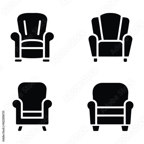 Armchair Icons furniture seat