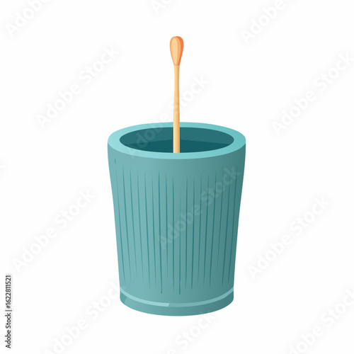 Toothpick holder with one toothpick sticking out

