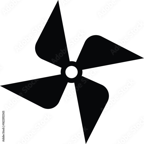 propellers icons. Conditioning equipment. Aircraft turbines sign. ship motor black elements. Wind blower sign. technology rotor symbol
