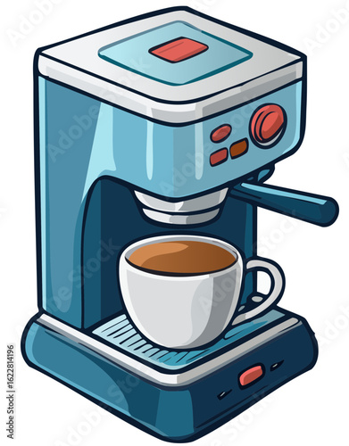 Home coffee maker appliance vector
