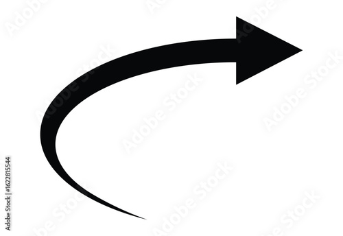Oval circle rotate arrow icon. Ellipse orbit line arrow symbol. Oval circumference sign. Vector illustration isolated on white background.