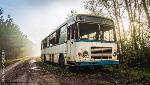 Wallpaper Mural old bus on the road Torontodigital.ca