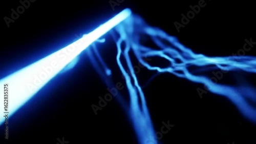 Abstract blue light streaks
