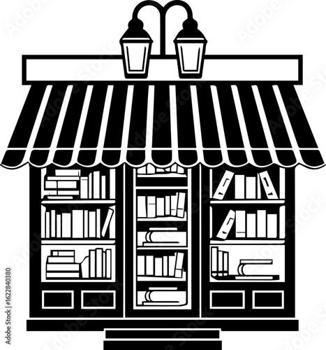 Minimalist Bookstore Logo Design Vector