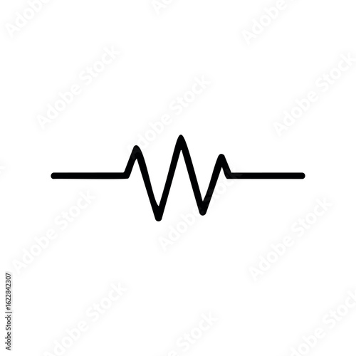Simple heartbeat line icon reflecting cardiac rhythm – stock vector icon in line style