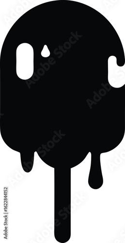Illustration of a metallic 3-D icon of an office tape dispenser with buttons and a ribbon, a vector symbol for a business data device
