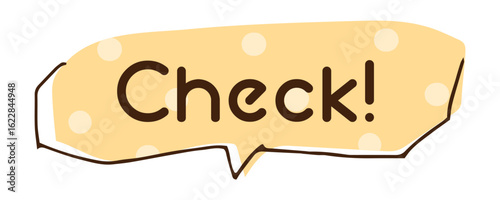 吹き出し　check　イラスト素材
