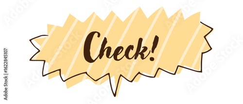 吹き出し　check　イラスト素材