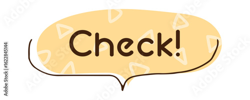 吹き出し　check　イラスト素材