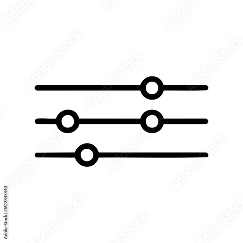 Simple slider icon representing settings or adjustments – stock vector icon in line style