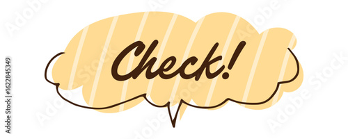 吹き出し　check　イラスト素材