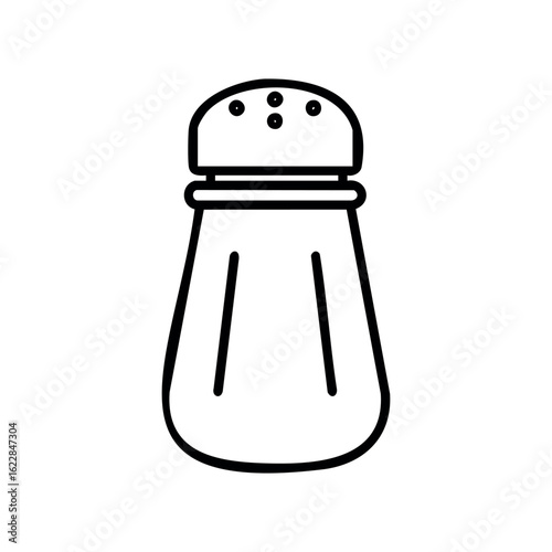 Simple line drawing of a salt shaker container – stock vector icon in line style