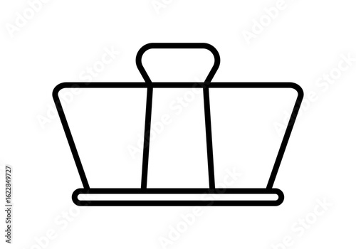Icono negro de pinza en fondo blanco