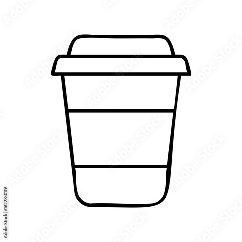 Wallpaper Mural Minimalist line art of a disposable coffee cup design – stock vector icon in line style Torontodigital.ca