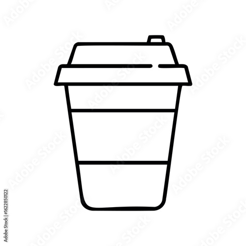 Wallpaper Mural Minimalist line art of takeaway coffee cup design – stock vector icon in line style Torontodigital.ca