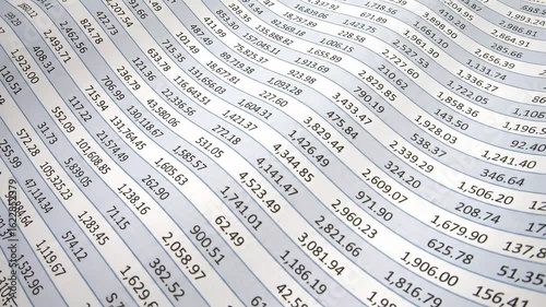 Spreadsheet waving from right to left