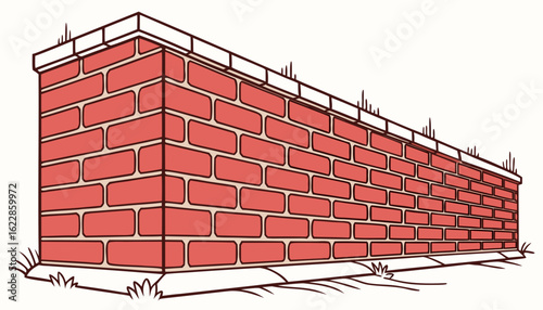 red brick wall