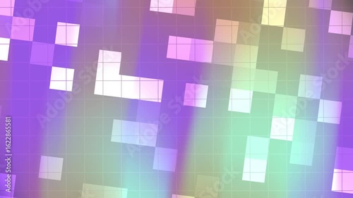 Abstracts Blink Square Abstract colorful background animation featuring dynamic squares and glowing light patterns in a grid layout