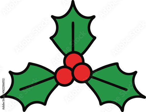 mistletoe icon on transparent background