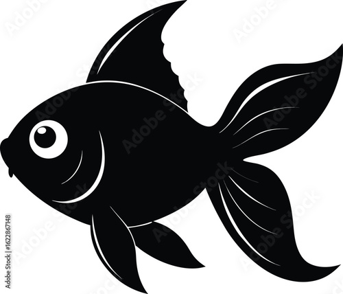 Dessin animé d'un requin poisson dans la mer