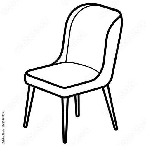 Sleek Modern Chair Line Art