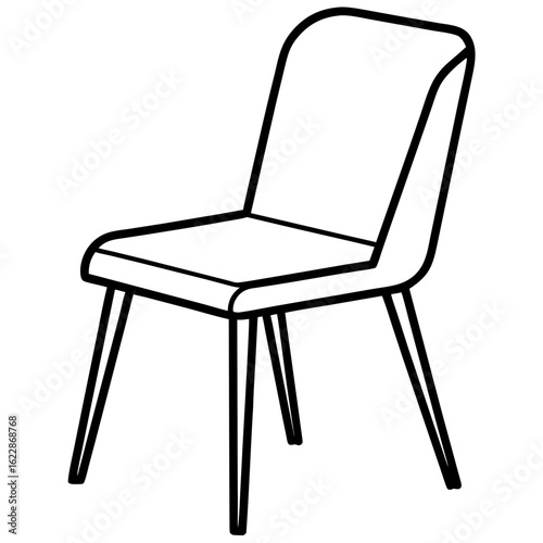Sleek Modern Chair Line Art