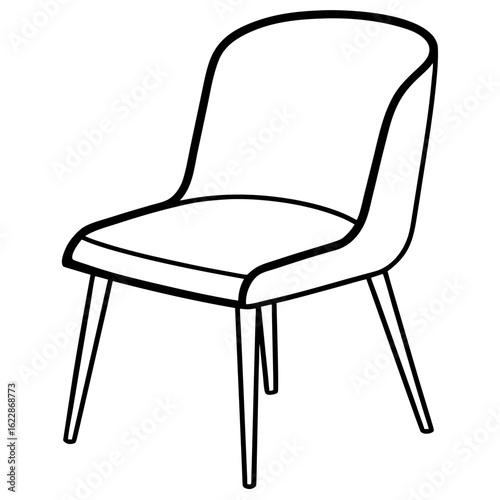 Sleek Modern Chair Line Art