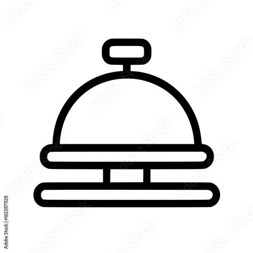 Service Bell — Outline SVG Icon for Hospitality, Customer Service & Reception Themes