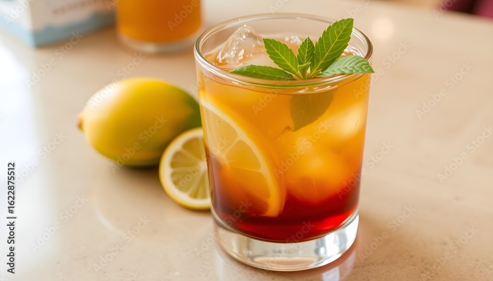 Refreshing iced tea with lemon and mint recipe summer drink beverage photography tips Refreshing iced tea with lemon and mint recipe summer drink beverage photography tips