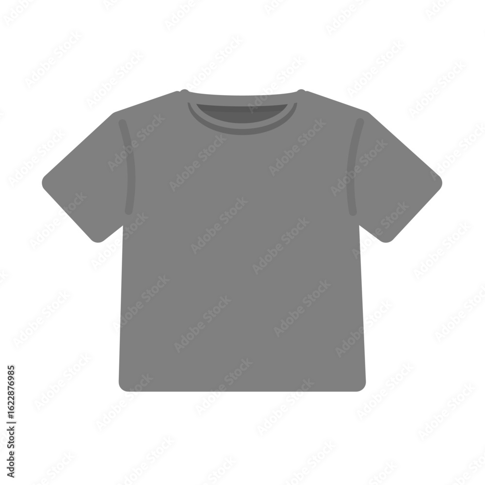 Tシャツ(ダークグレー) 服 前面 イラスト Tシャツ(ダークグレー) 服 前面 イラスト